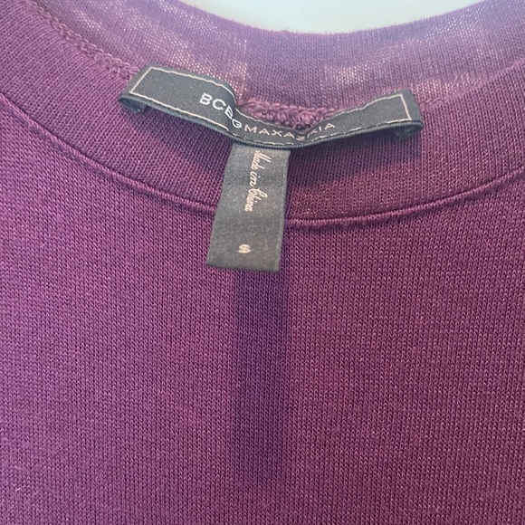 BCBG Max Azria plum colored ruched side dress Small - Picture 4 of 8